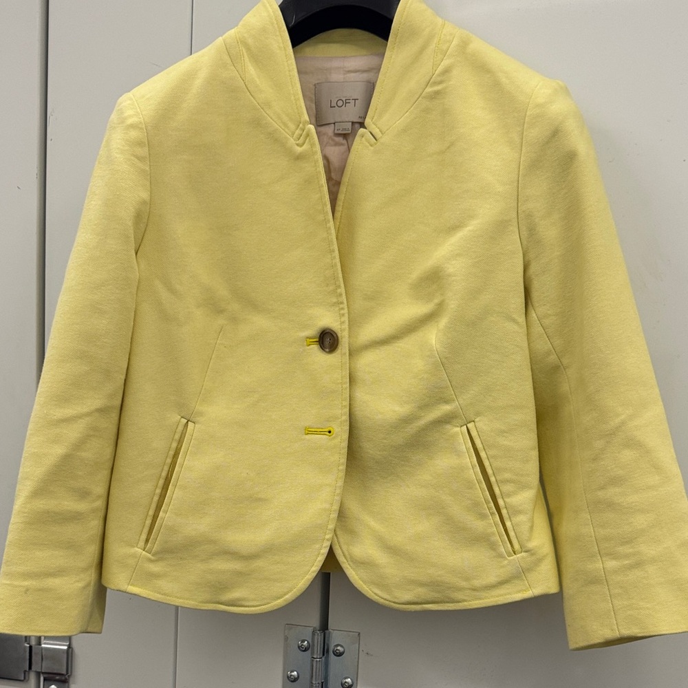 LOFT Women's Lemon Yellow Blazer
